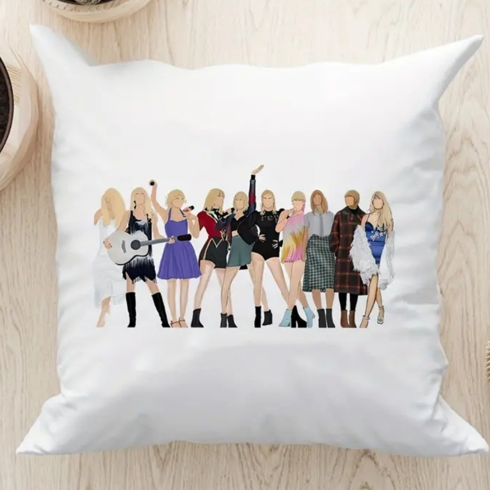 TRIBUTE to Taylor Swift NWT pillowcase cover 17 x 17 velveteen white
